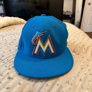 Miami Marlins New Era Fitted SnapBack Hat Size 7 1/4